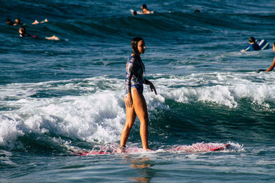 Woman in sea