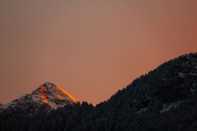 Mountain at sunset 