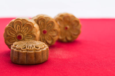 Close-up of cake on table