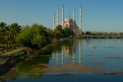 Reflection of built structures in water