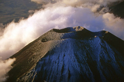 Scenic view of volcanic mountain