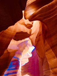 Low angle view of rock formation