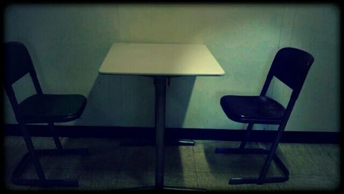View of empty chairs