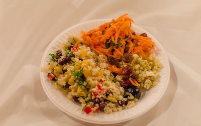 Close-up of food served in plate