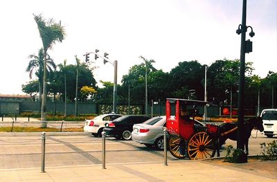 Cars parked in parking lot