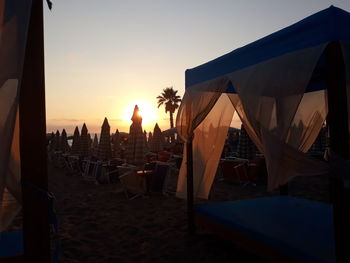 Panoramic view of beach during sunset