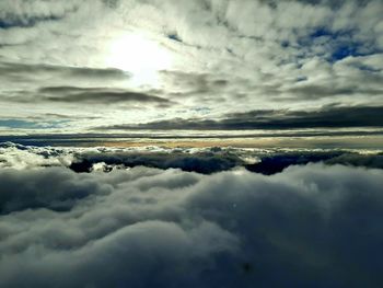 Scenic view of cloudscape against sky during sunset