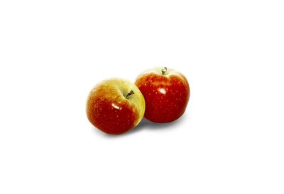 Close-up of apple against white background