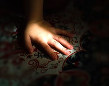 Close-up of woman hands