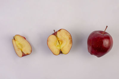 Close-up of fruits against white background