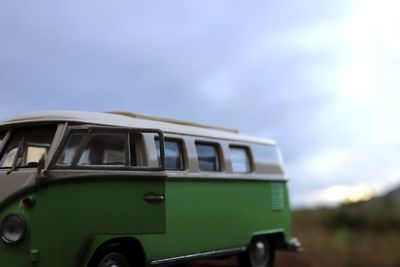 Low angle view of car against sky