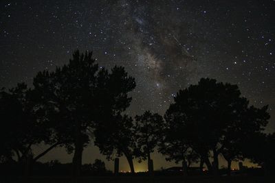 Low angle view of star field against star field