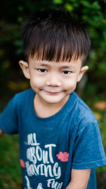 Portrait of cute boy smiling