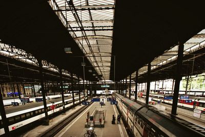 Railroad station platform