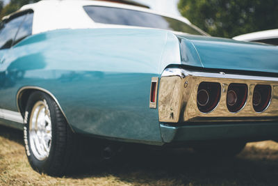 Close-up of vintage car