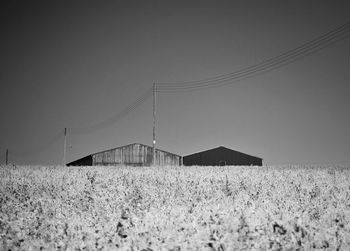 View of landscape against clear sky