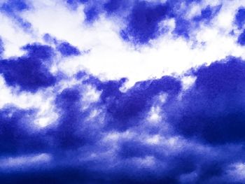 Low angle view of clouds in blue sky