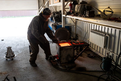 Man working on stage