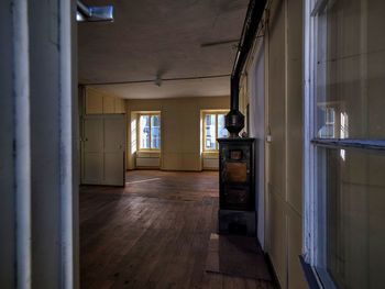 Empty corridor of building