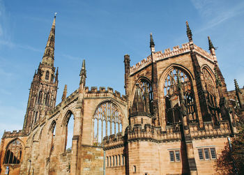 Low angle view of historical building against sky