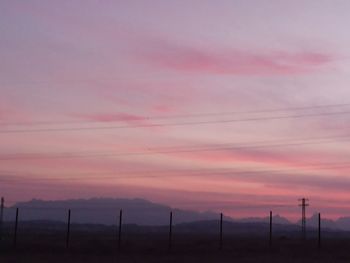 Scenic view of landscape at sunset