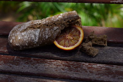 Close-up of fruit on table