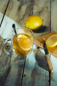 Close-up of drink on table