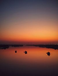 Scenic view of sunset over sea