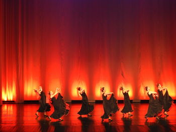 Group of people at music concert