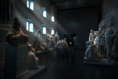 Statues in museum