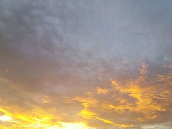 Low angle view of dramatic sky