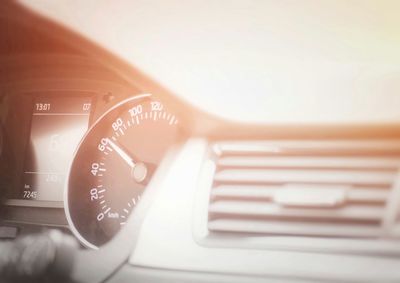 Close-up of vintage dashboard