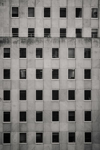 Full frame shot of building with windows in new york city
