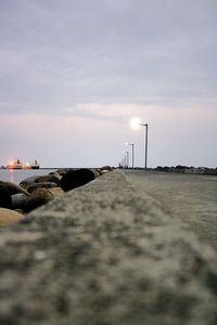 View of sea against cloudy sky