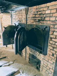 Close-up of abandoned building