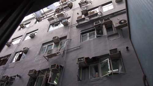 Low angle view of buildings in city