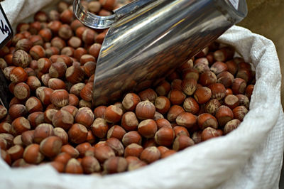 Close-up of coffee in container