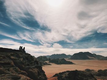 Scenic view of rocky mountains against sky