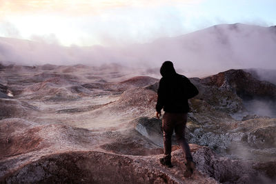Man standing on mountain