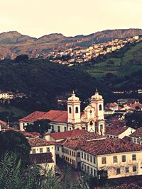 High angle view of townscape