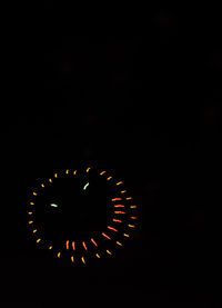 Illuminated lights at night