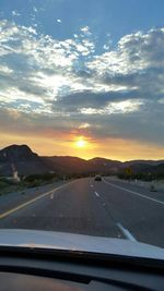 Road passing through landscape