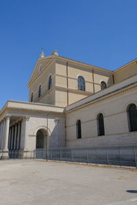 View of cathedral against clear blue sky