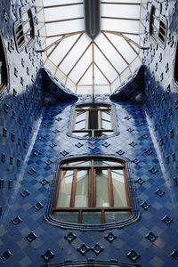 Interior of famous casa batllo in barcelona- elevator shaft detail, spain.