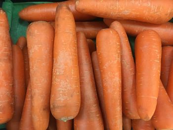 High angle view of vegetables for sale at market stall