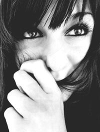 Close-up portrait of young woman