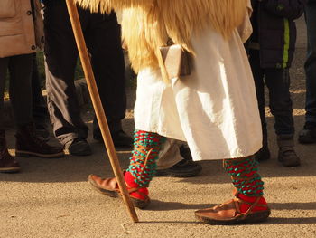 Low section of woman in traditional clothing