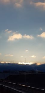 Road against sky during sunset