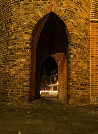 Archway of old building