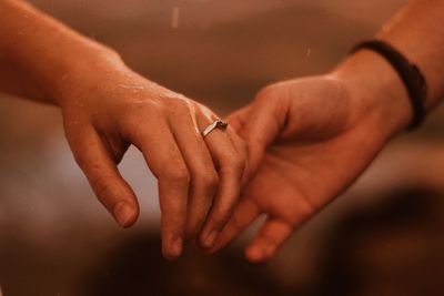 Close-up of a woman hand